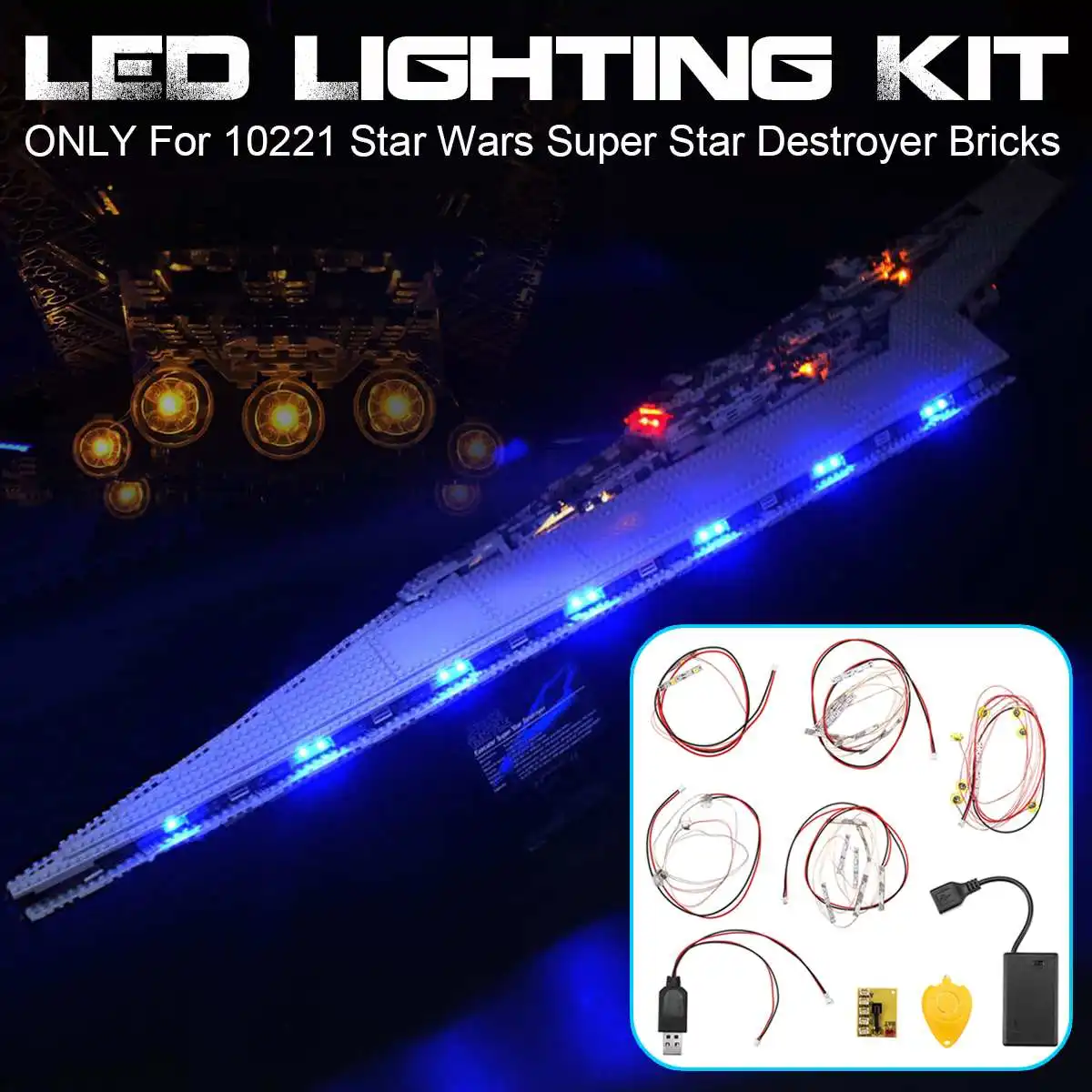 Günstige LED Beleuchtung Kit NUR für LEGO für 10221 für Star Wars für Super Star Destroyer Ziegel Spielzeug Blöcke (Modell nicht Enthalten)