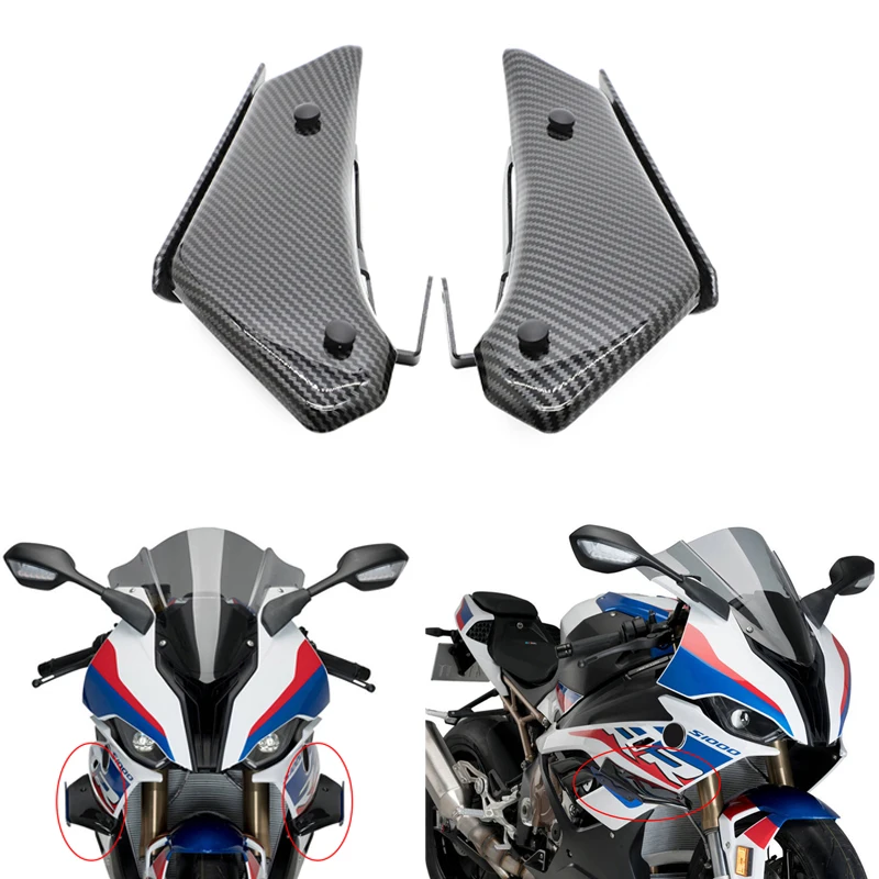 Motorcycle Fairing Front Aerodynamic Winglets Cover For BMW S1000RR S1000 RR s1000rr 2019 2020 Carbon Windshield Wing Fairings