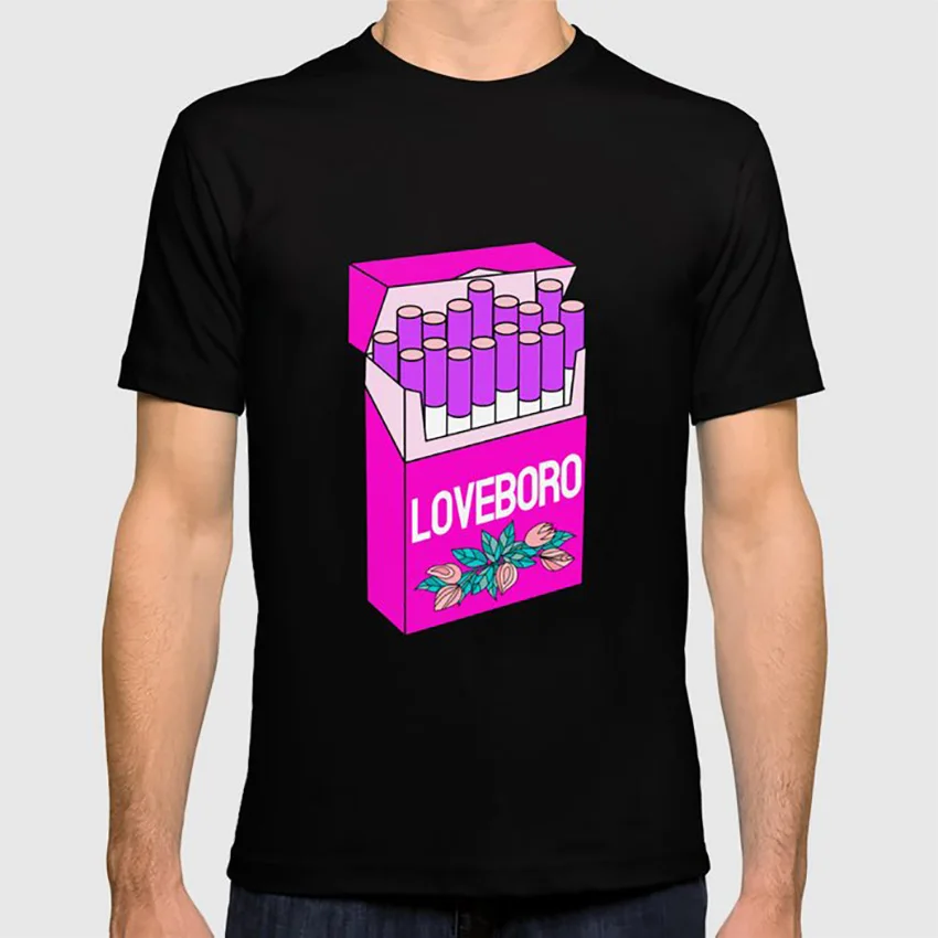 Loveboro сигаретные пакеты узор/девчачьи наклейки/Розовая Сетка футболка Любовь посылка дым курить Синт волна ретро