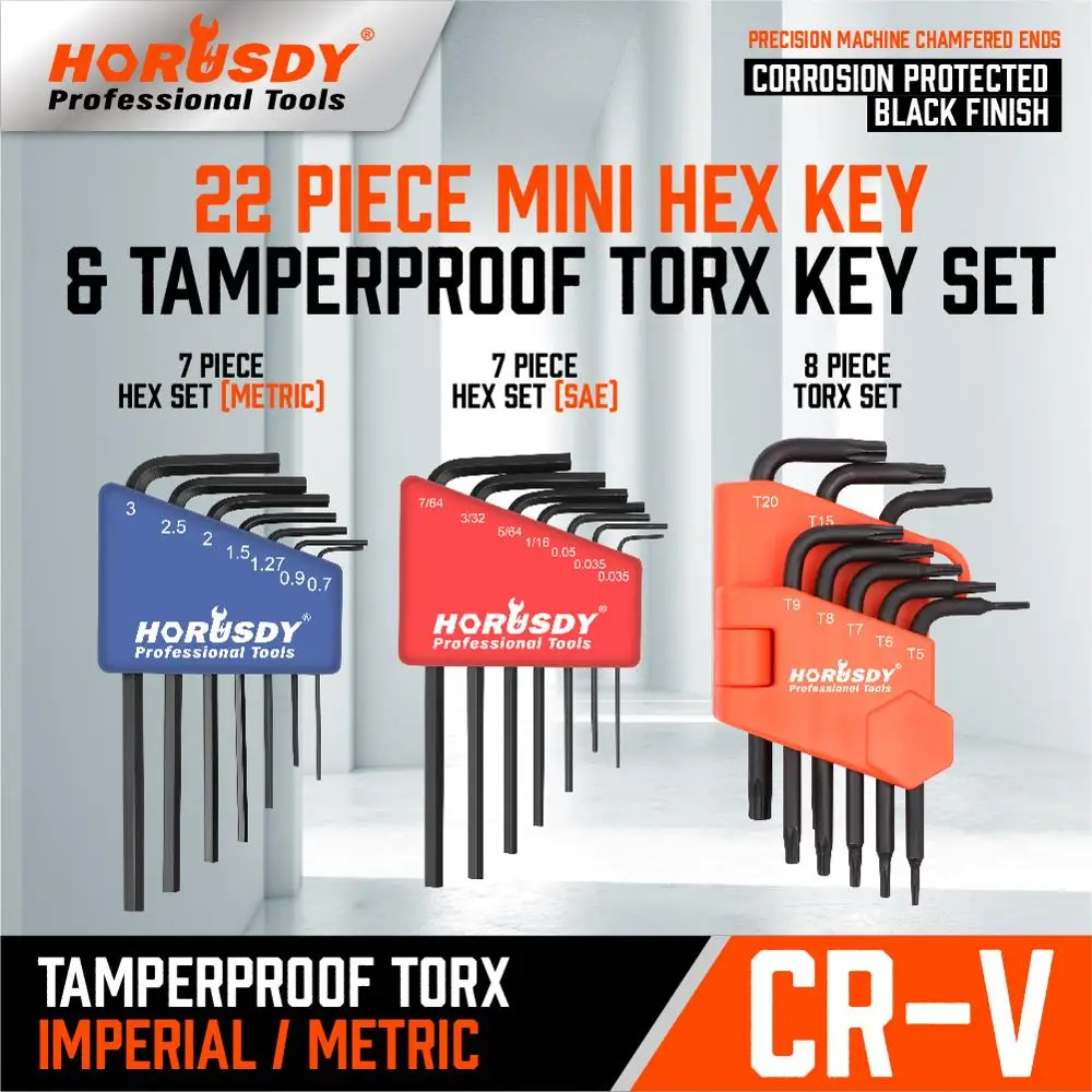 

2021-SEDY 22 piece mini hex key tamperproof torx key set CR-V