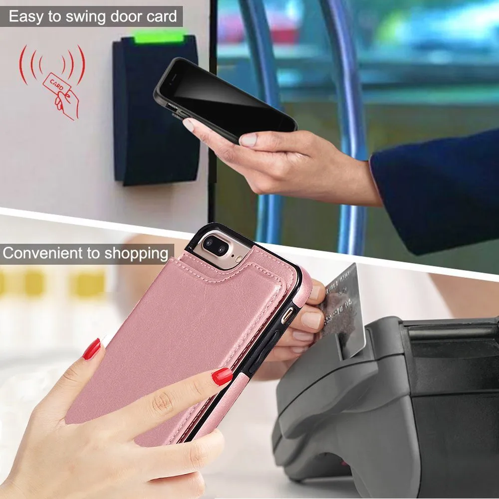 2 in 1 Unique Dual-use Card Wallet Flip Leather Phone Case For IPhone 7p/8p Shockproof Anti-scratch Lightweight Phone cover 