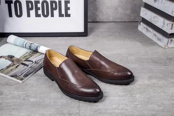 

Men's Leather Shoes Business Formal Wear Leather Shoes Men's Oxfords Genuine Leather Shoes Zapatos Cow Leather Pointed Toe Solid