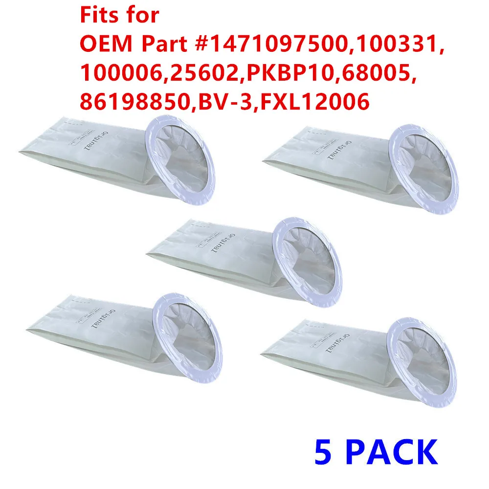 Nilfisk sacs d'aspirateur en papier (sacs à poussière) 5 pièces inclus 1  pré-filtre aspirateur 1471097500