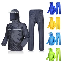 Men Cycling Raincoat Clothing MTB Cycling Jackets Windbreaker Bicycle Sports Clothing Reflective Rain Resistence Bike Coat Set