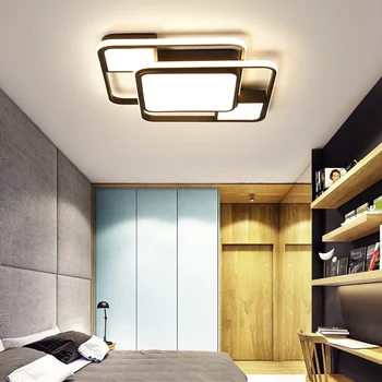 

Rectangle/square Modern Led Ceiling Lihgts for Living Room Bed Room Kitchen Lights Lampada Black Led Ceiling Lamp Light Fixtures