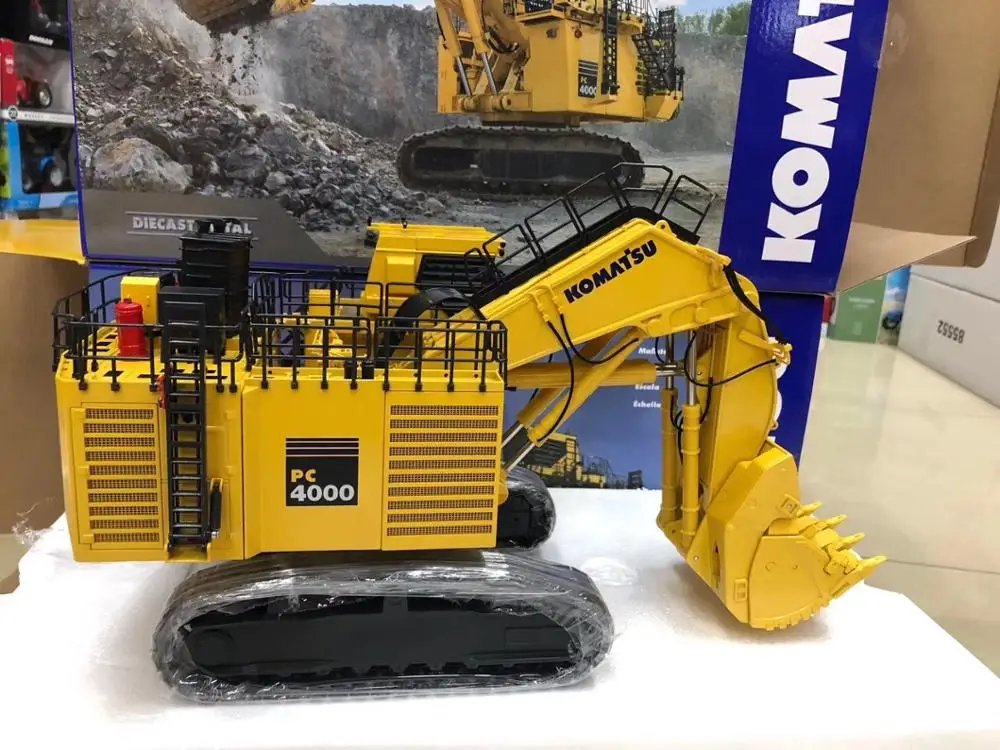 Горный экскаватор Komatsu PC4000 с передней лопатой 1:50 Модель литья под давлением от NZG|