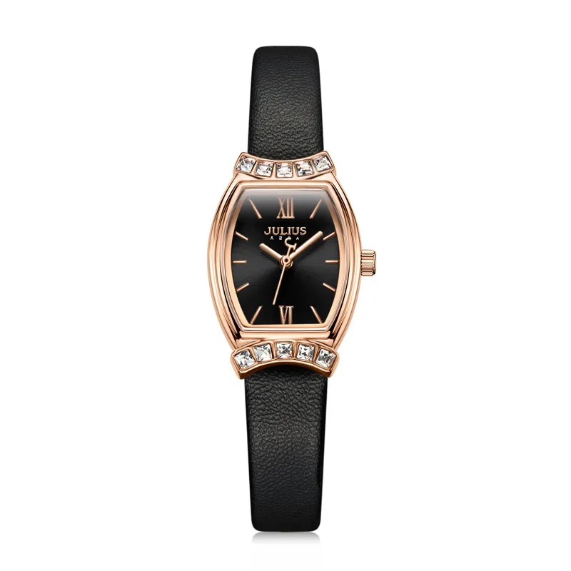 Часы наручные Julius женские из натуральной кожи модные ювелирные украшения с