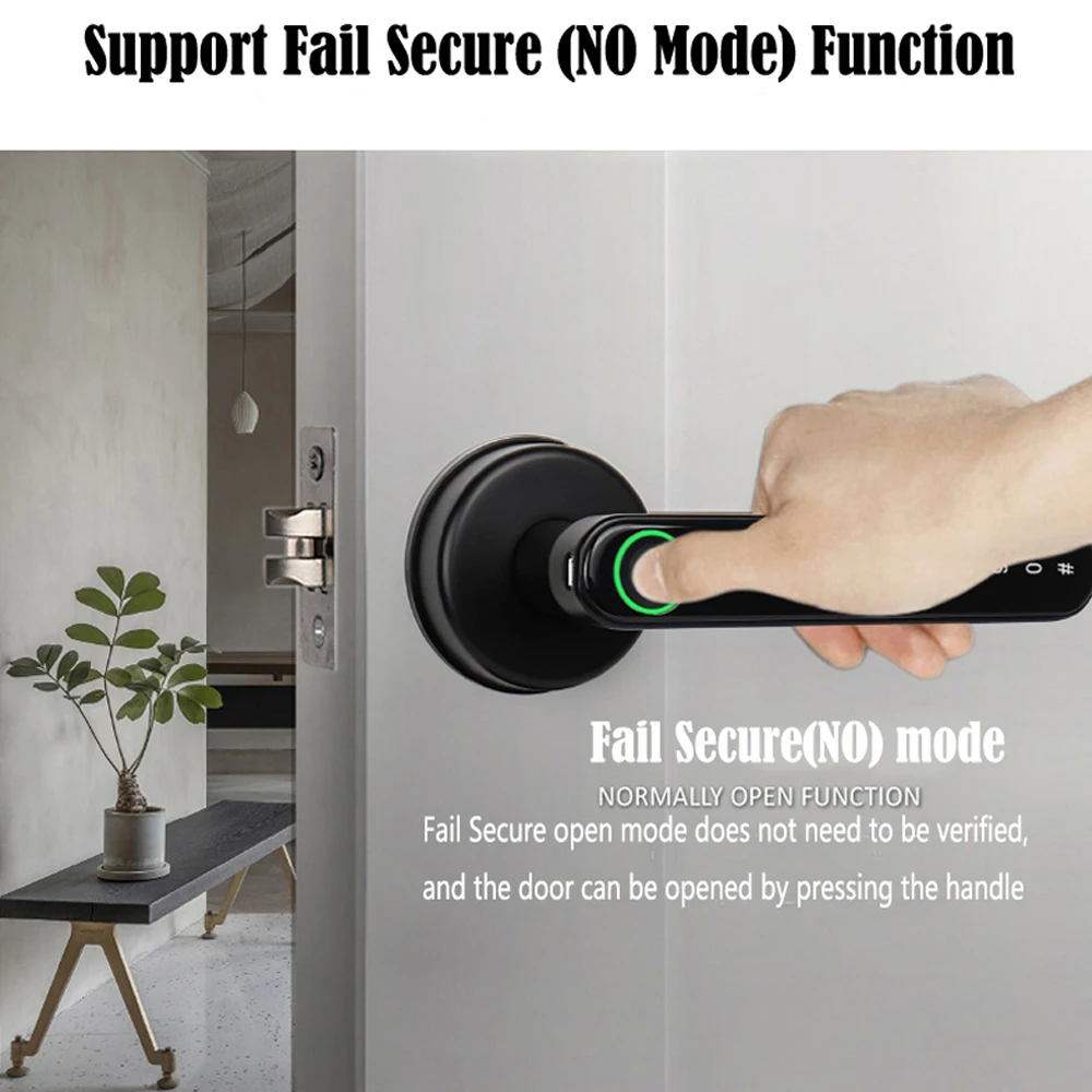 TTLock/tuya APP Smart Fingerprint Lock password code Door Lock Bluetooth Biometr