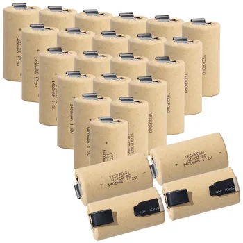 

25 pcs SC battery 1.2V batteries for power tools 1400mah nicd 4.25cm*2.2cm color random