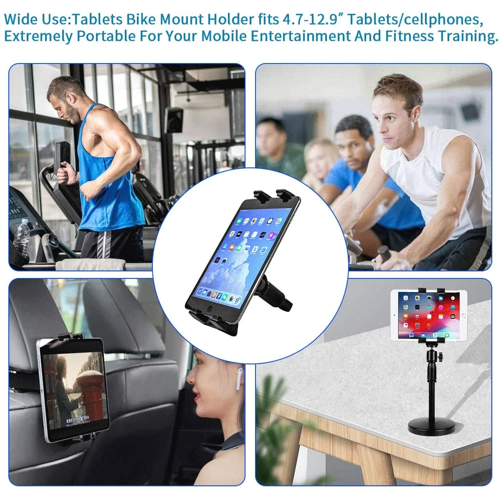 Suporte Universal para Tablet com Ângulos Ajustáveis Montagem para Ipad Pro Air Mini Iphone 15 Motocicleta Bicicleta Suporte Suporte 5129 - Imagem 3