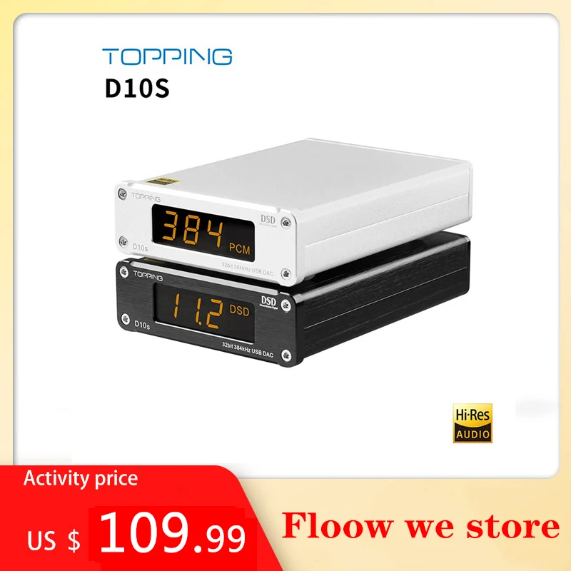Новый TOPPING D10s USB DAC XMOS XU208 ES9038Q2M decodificador DSD256 PCM оптический коаксиальный выход rca dac