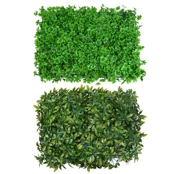 

Artificial Leaf Hedge Panel Privacy Screen Garden Fence Artificial Plant Background Wall Artificial Leaf Hedge Board 40x60cm