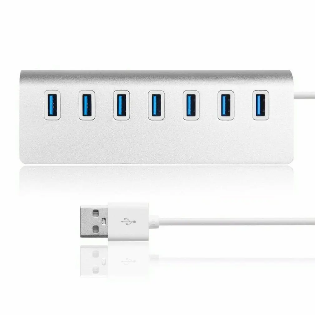 USB3.0 7-портовый сплиттер мульти-интерфейс расширения концентратор преобразования концентратор, украшенное мозаикой из драгоценных камней, 12V 2A Питание для Тетрадь компьютер