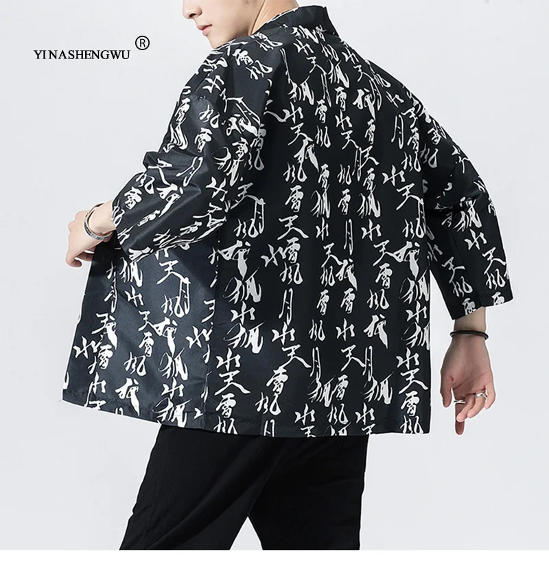 Yukata женское традиционное японское кимоно Харадзюку пара Kimonos кардиган Мужская пляжная свободная тонкая рубашка Солнцезащитная рубашка