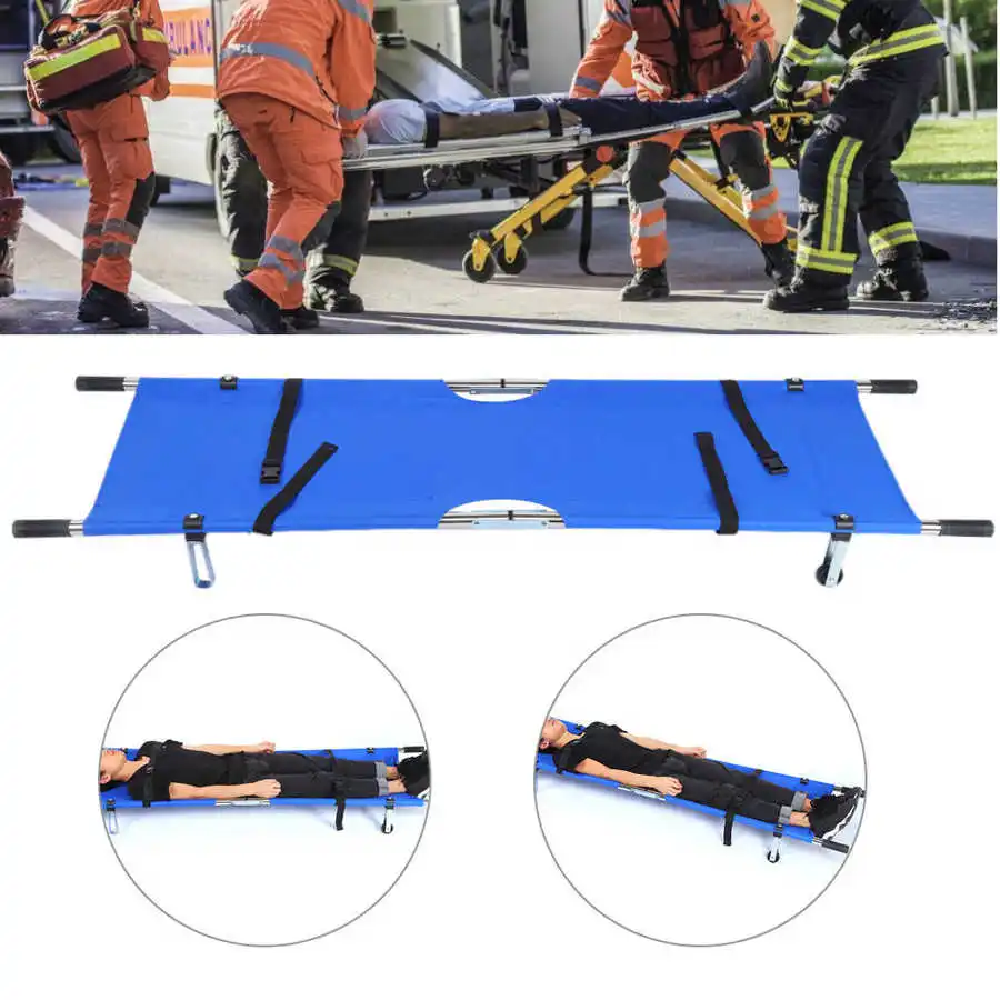 150kg Reinforced Portable Folding Stretcher Hospital Household Emergency Treatments Bed Dirt Resistant Waterproof Beds | Красота и