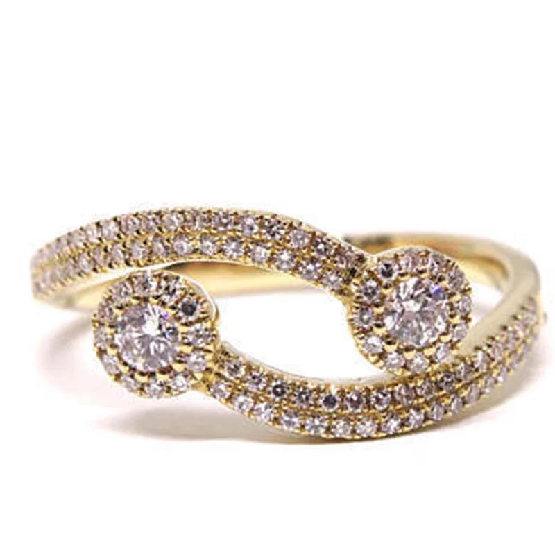 

Milangirl Engagement Ring Fashion Mosaic Round women Ring Jewelry Banquet Jewellery