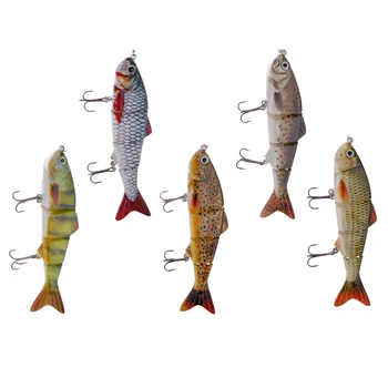 

5 Pieces 6 Sections Fishing Lure With Two Treble Hooks 16.8 G
