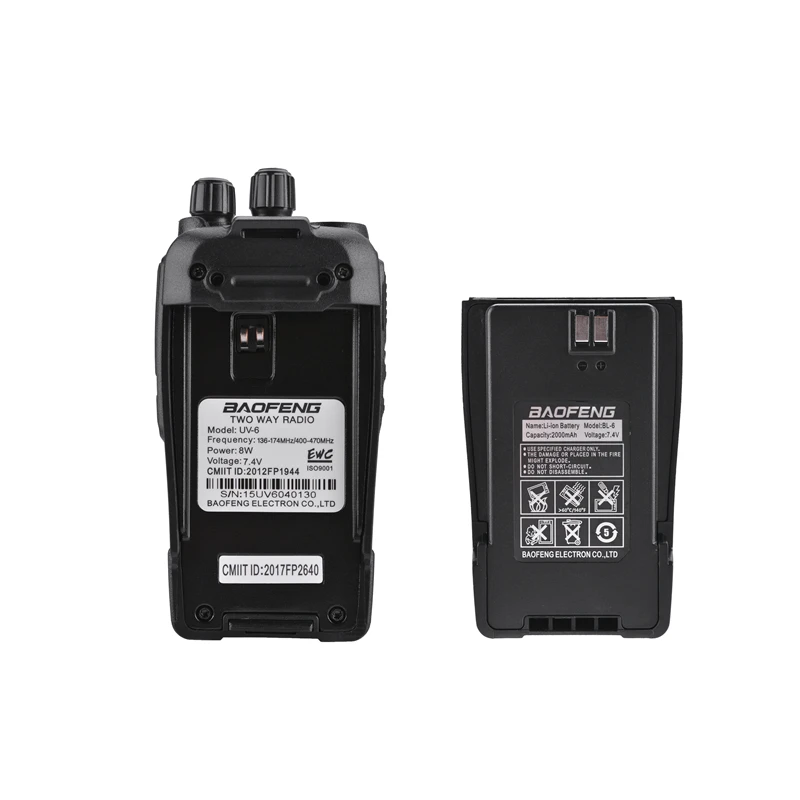 Baofeng UV 6 иди и болтай Walkie Talkie “иди Дальний двухстороннее радио 136 174/400 480MHz VHF