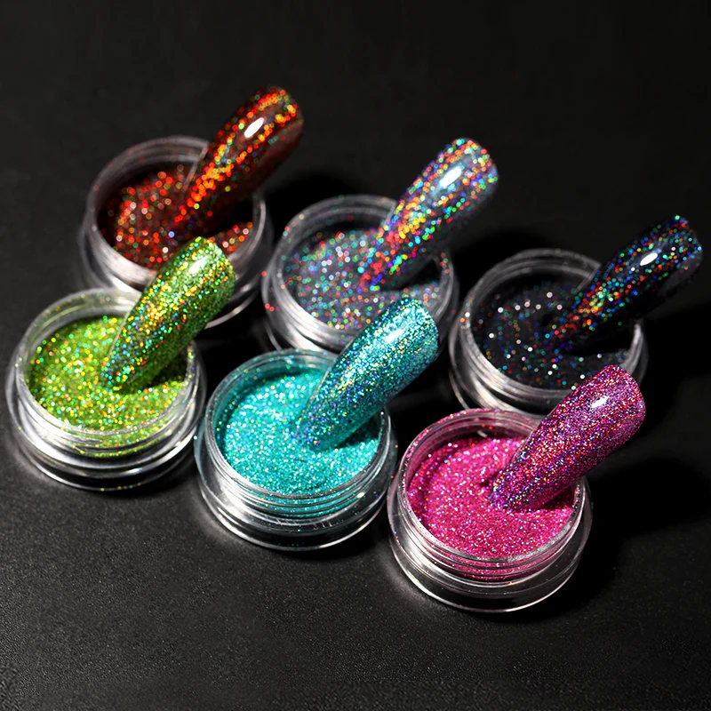 Nail-Powders Diy-Accessories Dust-Decorations Laser Chrome Pigment Holographics Shiny