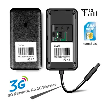 

3G Car GPS Tracker 9-90V Voltage GV20 Tracker UBI Driver Monitor Cut-Off Oil Waterproof Locator 50000 GPS Blind Area Data RAM