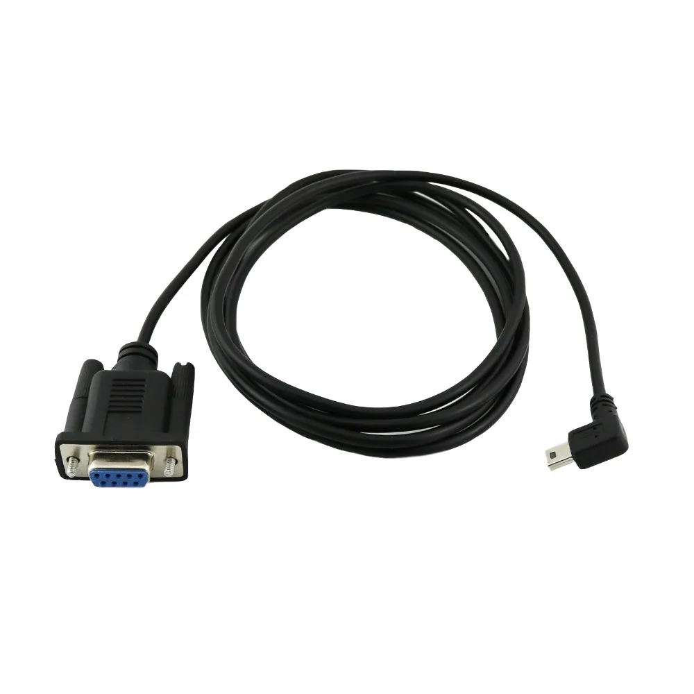 1x DB9 Женский Панель крепление Джек Mini USB 5pin мужской 90 градусов правый угол разъем кабель Шнур 1,8 м