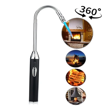 

45.2inch Butane Lighter Long Torch Candle Lighter Stainless Steel Windproof Refillable Jet Flame Lighter for Grill BBQ No Gas in