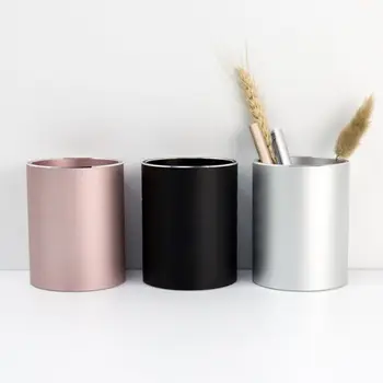 

Aluminum Alloy Desk Pen Pencil Storage Organizer Cup Holder Container Stationery