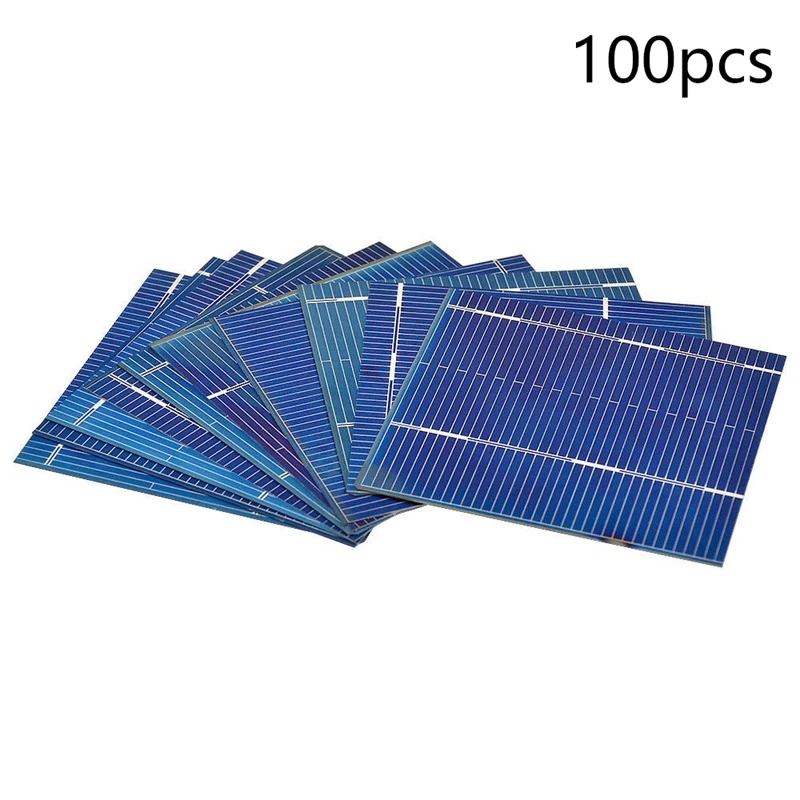 100Pcs 52x52Mm 0.5V 0.43W Solar Panel Diy Solar Cell Battery Charger