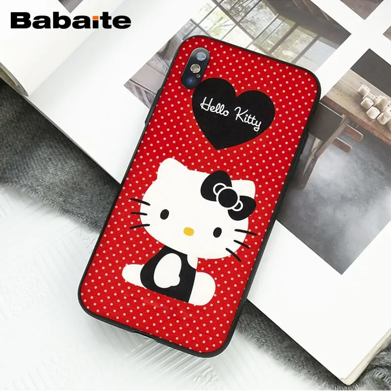 Babaite милый Kawaii hello kitty чехол для телефона для iPhone XR 11 Pro MaxXS MAX 8 7 6 6S Plus X 5 5S SE - Цвет: A15