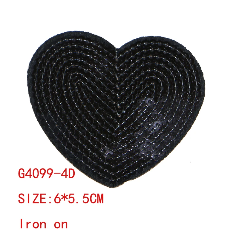 G4099-4D 3 шт., различные значки в форме сердца с сердечками, вышитые железные нашивки для одежды DIY, полосатая одежда, лоскутные значки на заказ - Цвет: G4099-4D