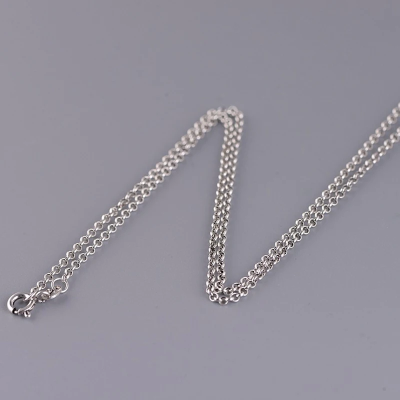 BALMORA Real 925 Sterling Silver Link Chains Chokers Long Necklaces for Women Men for Pendant Jewelry 2 mm 18-30 Inches