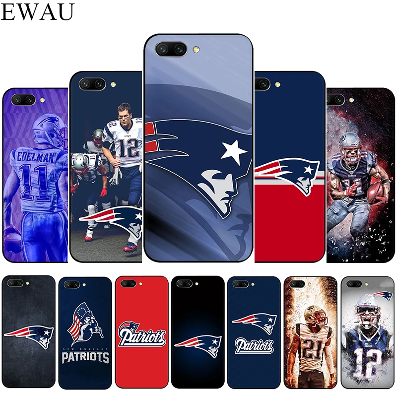 

EWAU New England Patriots Silicone phone case for Huawei Honor 6A 7A Pro 7C 7X 8X 8 9 Note 10 Lite view 20 9X Pro