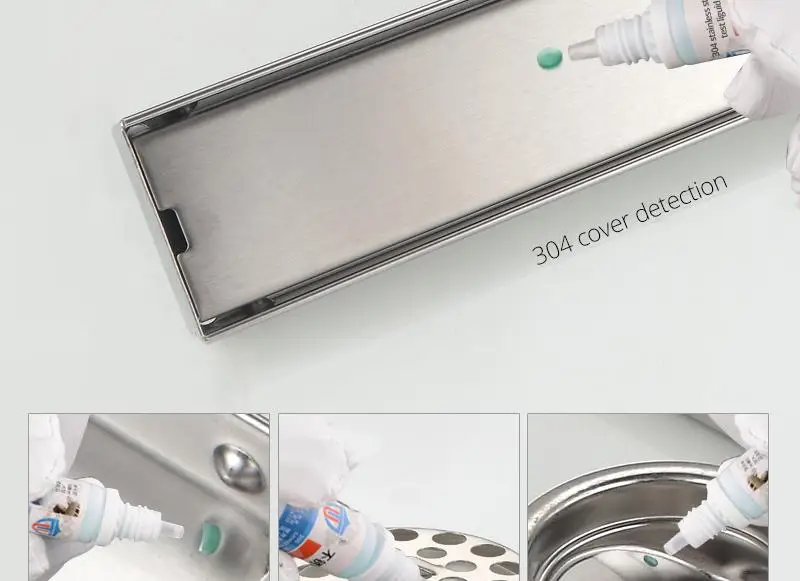 DCAN Stainless Steel Linear Channel Shower Floor Drain Gate 60cm 80cm 100cm 120cm SUS304 Deodorization Type Long Floor Drain (16)