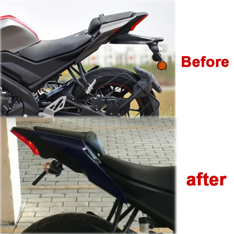 Для Yamaha YZF R15 R150 2008- аксессуары для мотоциклов ЗАДНИЙ ХВОСТ Tidy Fender Eliminator Комплект держатель номерного знака Кронштейн черный