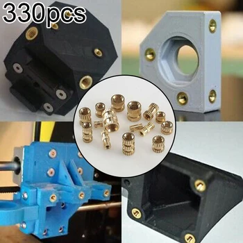 

Brass Knurled Nuts Gold Part Rust proof M2/M3/M4/M5 330pcs Thread insert