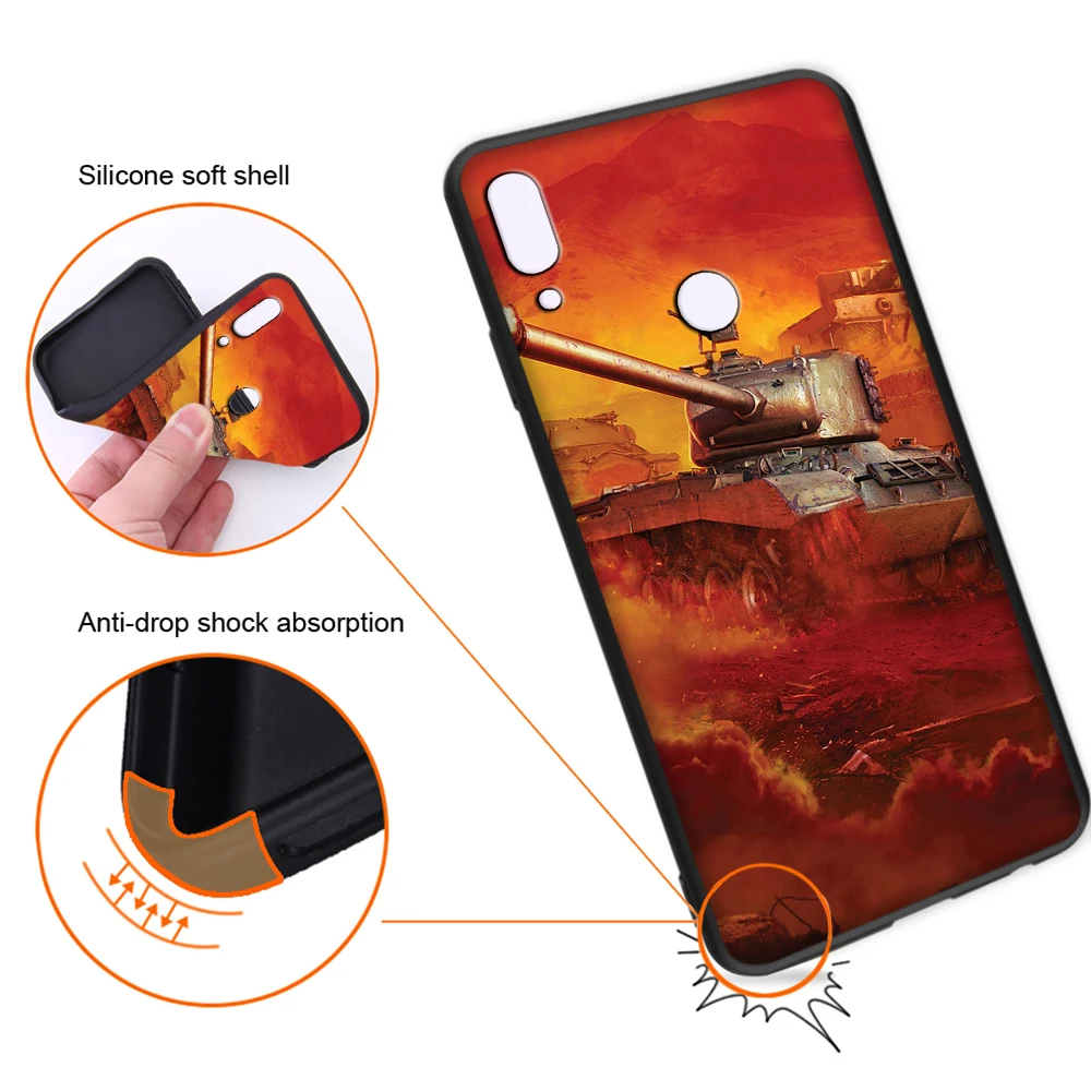 Мягкий чехол World of Tanks для Xiaomi mi Red mi Note 5 6 K20 A3 9T Pro CC9 CC9e 7A