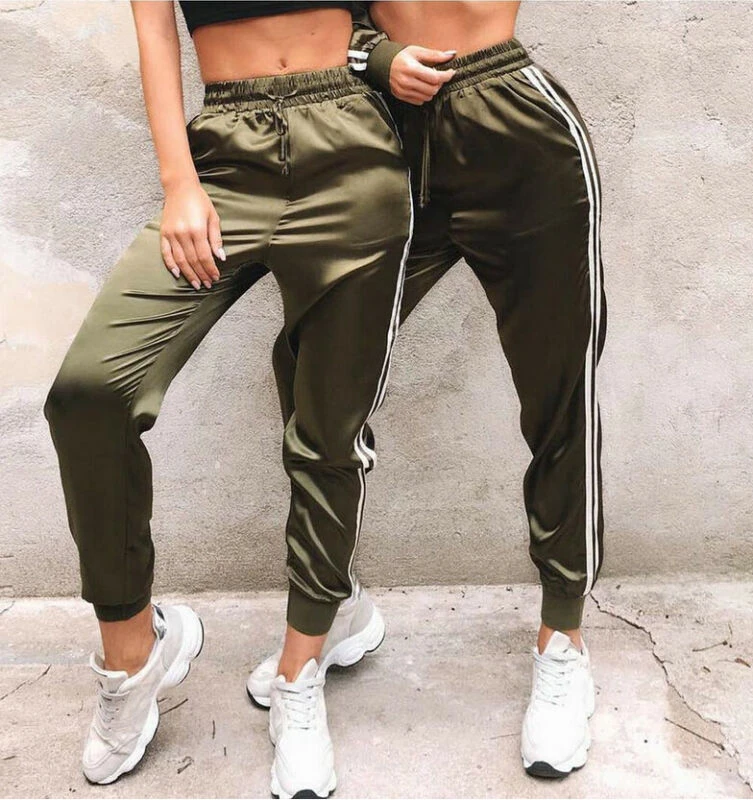 stretch track pants