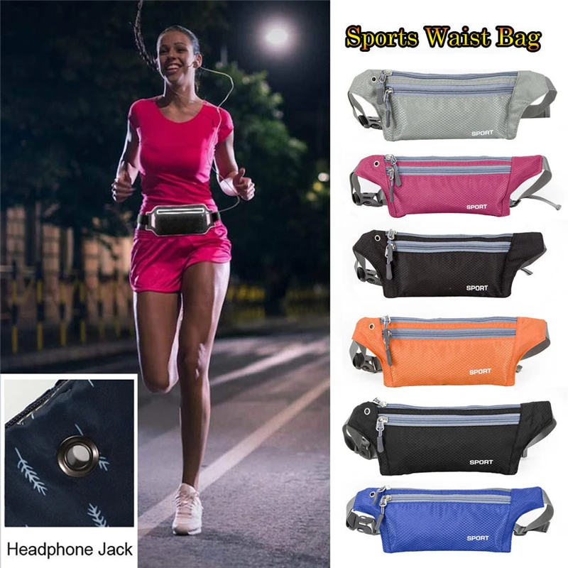 Aelicy Fashion Mini Fanny Pack For Women Men Portable USB Waist Pack Travel Multifunctional Waterproof Phone Belt Bag 1107