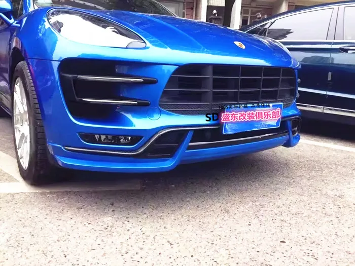 Подходит для Porsche Macan TURBO из углеродного волокна передний бампер воздушный нож отделка воздушный нож