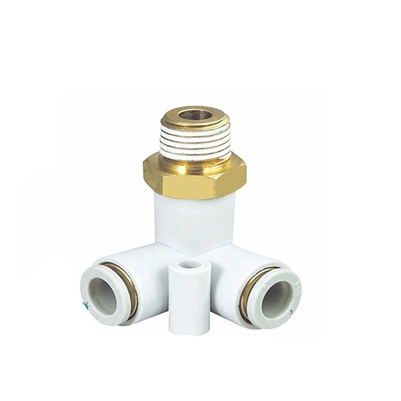 SMC Tee type fittings One-touch pipe Fitting Male thread KQ2D External screw three-way Quick Connector Pneumatic Components |