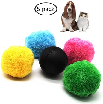 

Magic Roller Ball Dog Cat Toy Activation Automatic Ball Chew Plush Floor Clean Toys Electric Pet Automatic Pet Plush Ball