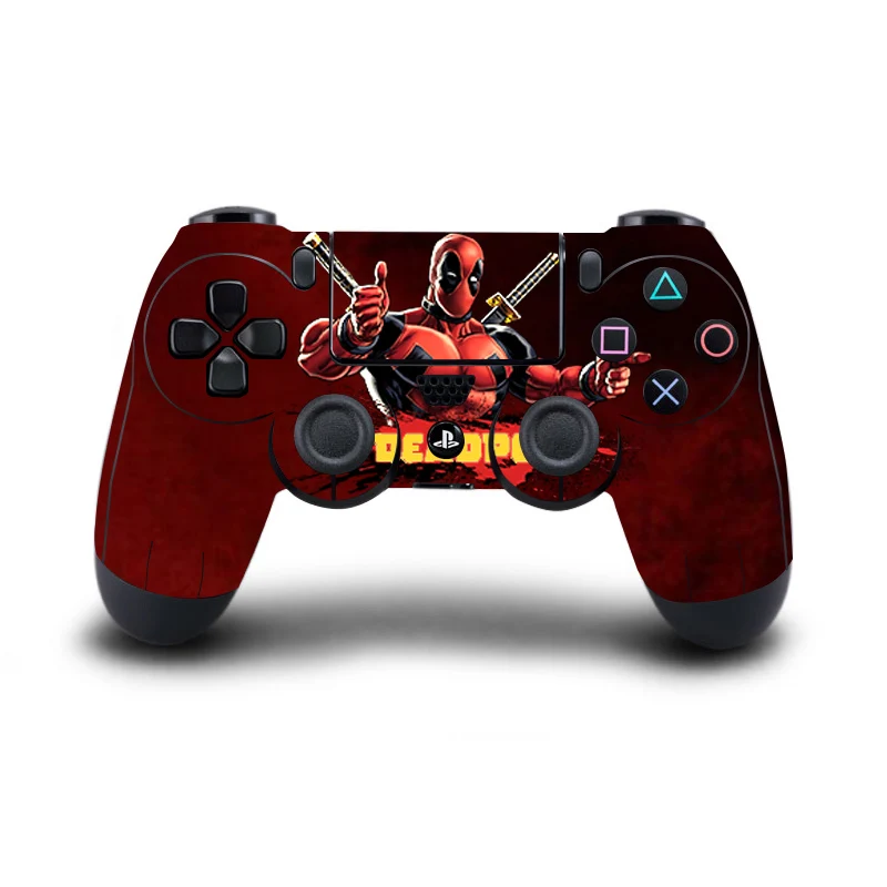 PS4 Controller Dualshock Skins Marvel Deadpool DP Red Decals Stickers 2  Pack