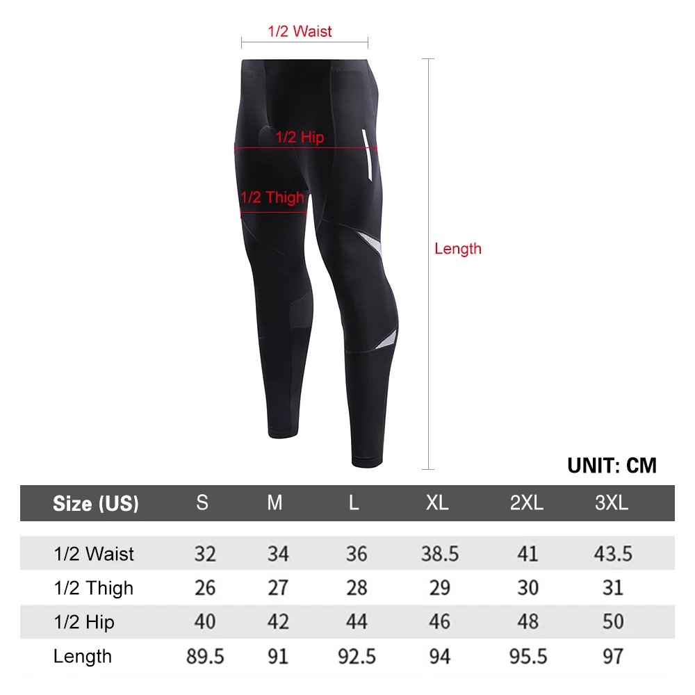 

Men's Reflective Bicycle Pants Spring Summer Autumn Gel Padded Long Road MTB Bicycle Pants Men Riding Trousers
