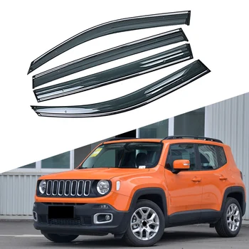 

For JEEP Renegade 2014-2019 Car Window Sun Rain Shade Visors Shield Shelter Protector Cover Frame Sticker Exterior Accessories