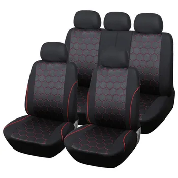 

4/9PCS Fashion Football Pattern Car Seat Cover Universal Auto Front Seat Cover Jacquard Fabric Car Interior Accessories