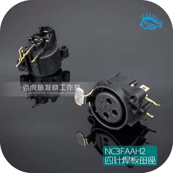 

1pcs/10pcs Brand new original Swiss Neutrik gold plated cannon XLR balanced input PCB soldering plate female socket NC3FAAH2