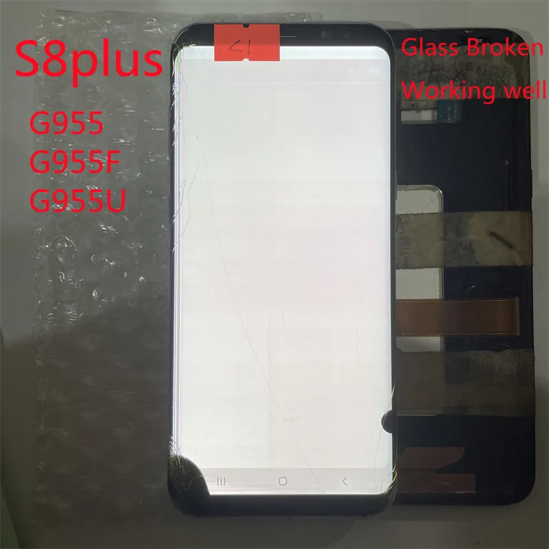 Стекло сломанное хорошо используется для Samsung Galaxy S8PLUS ЖК-дисплей с рамкой G955 G955F