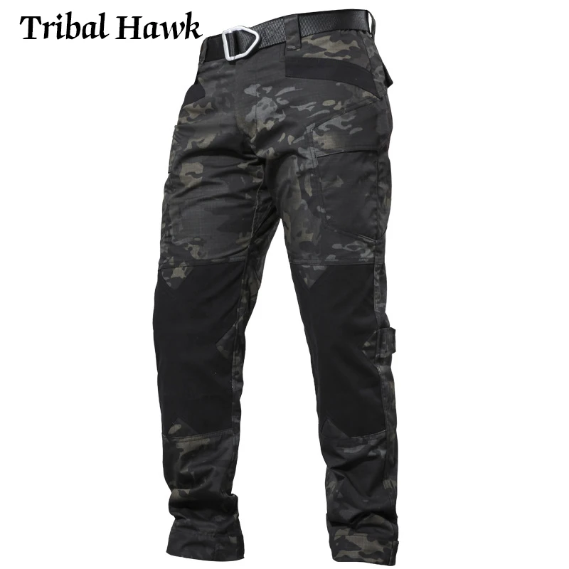 

Tactical Waterproof Pants Men Military Army Combat Cargo Pants Casual Multi Pocket Camouflage Rip-stop Long Trousers S-2XL