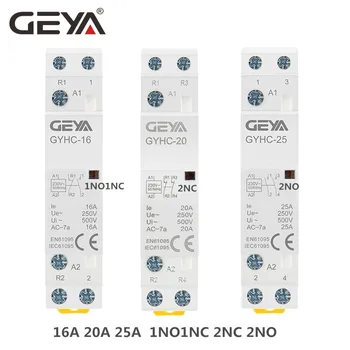 

GEYA Automatic Household Contactor Din Rail Type Modular Contactor 2P 16A 20A 25A 2NO or 2NC or 1NO1NC AC220V