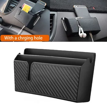 

Auto Storage Box Interior Inner Car Organizer Pocket Bag Black PVC 15x8x3.1cm Replacement